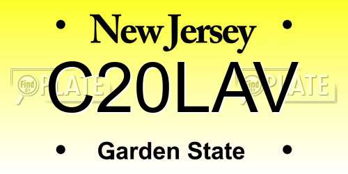 C20LAV New Jersey License Plate