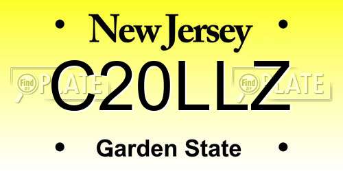 C20LLZ New Jersey License Plate