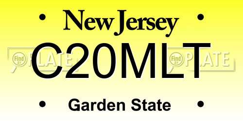 C20MLT New Jersey License Plate