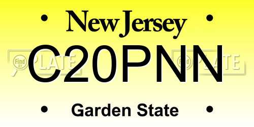 C20PNN New Jersey License Plate
