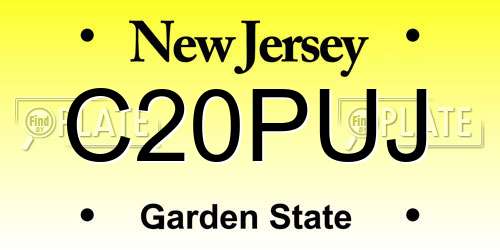 C20PUJ New Jersey License Plate