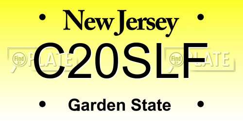 C20SLF New Jersey License Plate