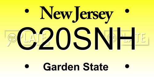 C20SNH New Jersey License Plate