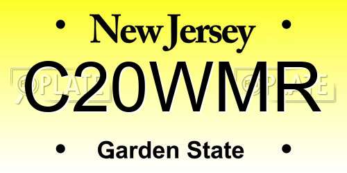 C20WMR New Jersey License Plate