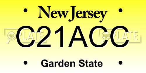 C21ACC New Jersey License Plate