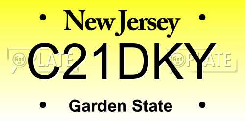 C21DKY New Jersey License Plate