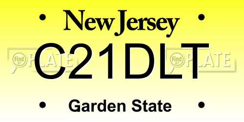 C21DLT New Jersey License Plate