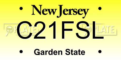 C21FSL New Jersey License Plate