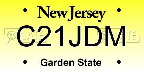 C21JDM New Jersey License Plate