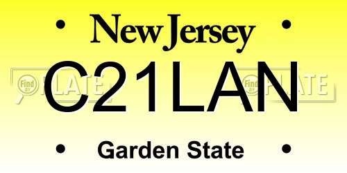 C21LAN New Jersey License Plate