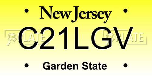 C21LGV New Jersey License Plate