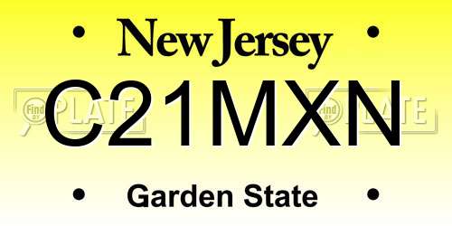 C21MXN New Jersey License Plate