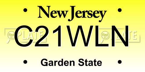 C21WLN New Jersey License Plate