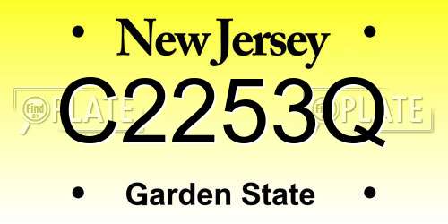 C2253Q New Jersey License Plate
