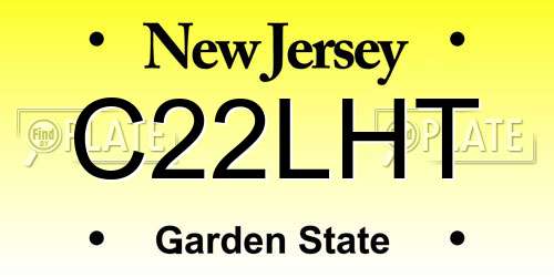 C22LHT New Jersey License Plate