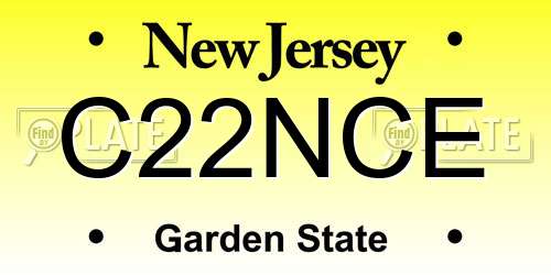 C22NCE New Jersey License Plate