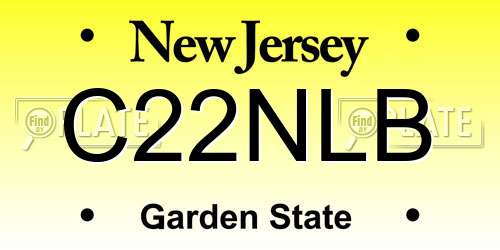 C22NLB New Jersey License Plate