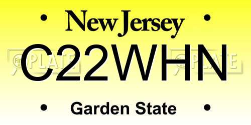 C22WHN New Jersey License Plate