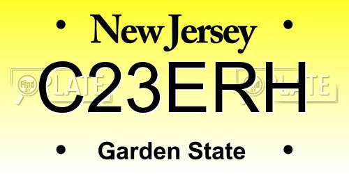 C23ERH New Jersey License Plate