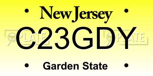 C23GDY New Jersey License Plate