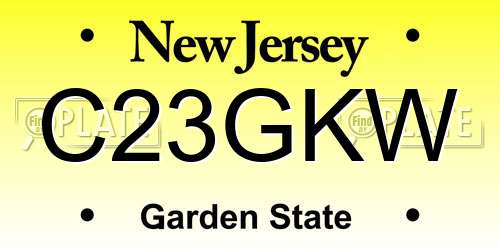 C23GKW New Jersey License Plate