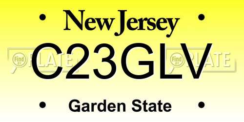 C23GLV New Jersey License Plate