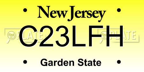 C23LFH New Jersey License Plate