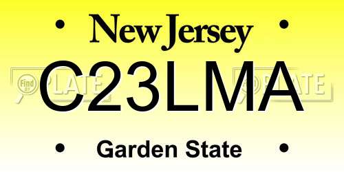 C23LMA New Jersey License Plate