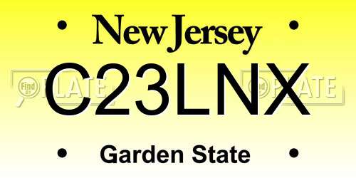 C23LNX New Jersey License Plate