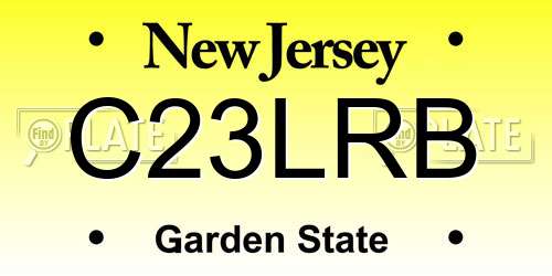 C23LRB New Jersey License Plate