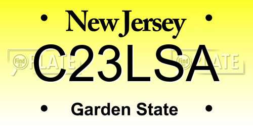C23LSA New Jersey License Plate