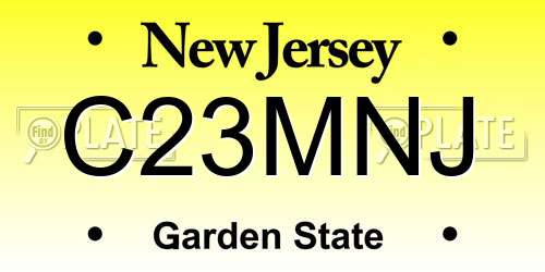 C23MNJ New Jersey License Plate