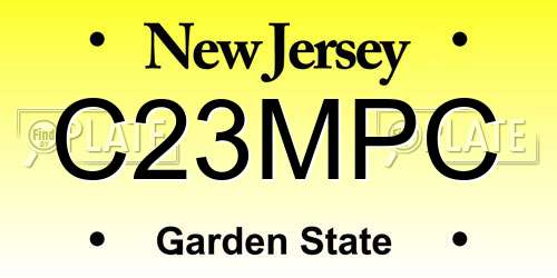 C23MPC New Jersey License Plate