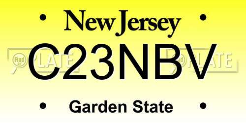 C23NBV New Jersey License Plate
