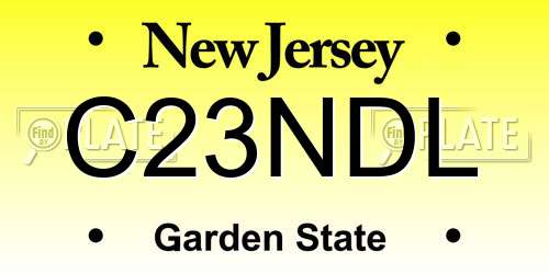 C23NDL New Jersey License Plate