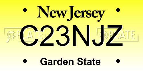 C23NJZ New Jersey License Plate
