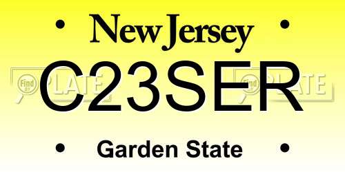 C23SER New Jersey License Plate