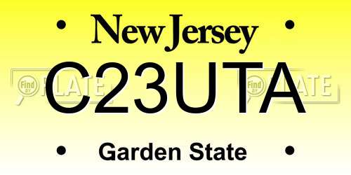 C23UTA New Jersey License Plate