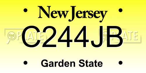C244JB New Jersey License Plate