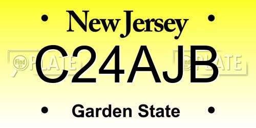 C24AJB New Jersey License Plate