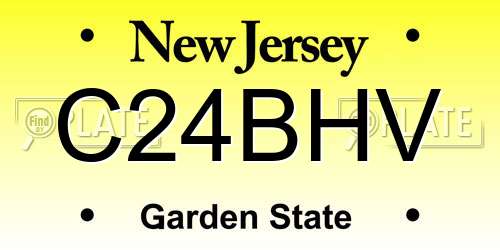 C24BHV New Jersey License Plate