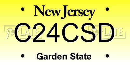 C24CSD New Jersey License Plate