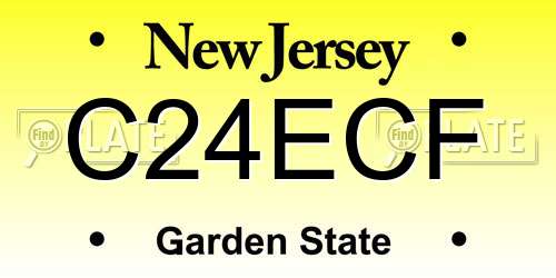 C24ECF New Jersey License Plate