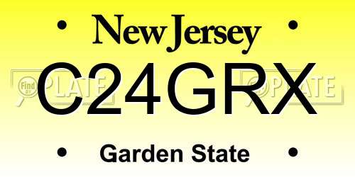 C24GRX New Jersey License Plate