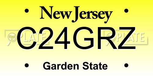 C24GRZ New Jersey License Plate