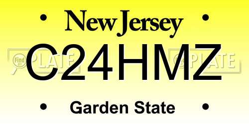 C24HMZ New Jersey License Plate
