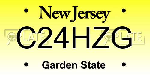 C24HZG New Jersey License Plate