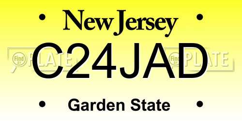 C24JAD New Jersey License Plate