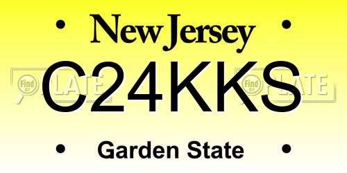 C24KKS New Jersey License Plate