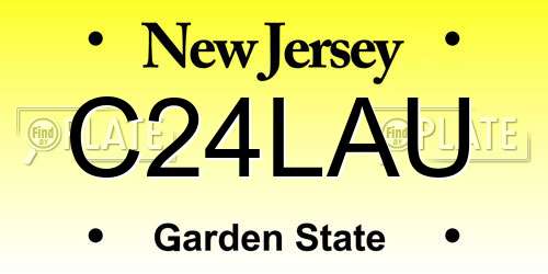 C24LAU New Jersey License Plate